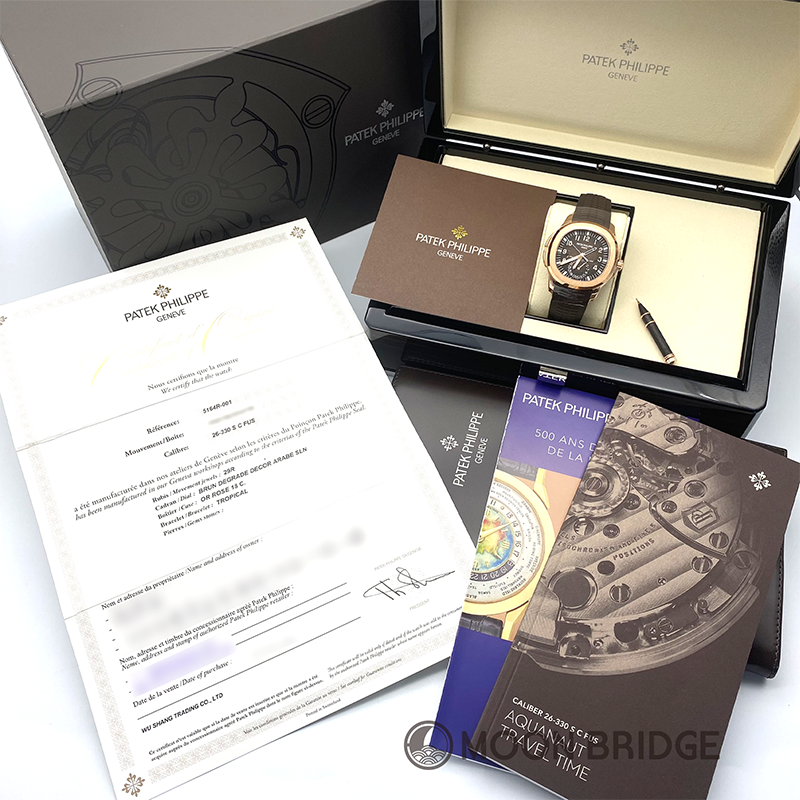 [新品] PATEK PHILIPPE アクアノート トラベルタイム 40.8mm 5164R-001