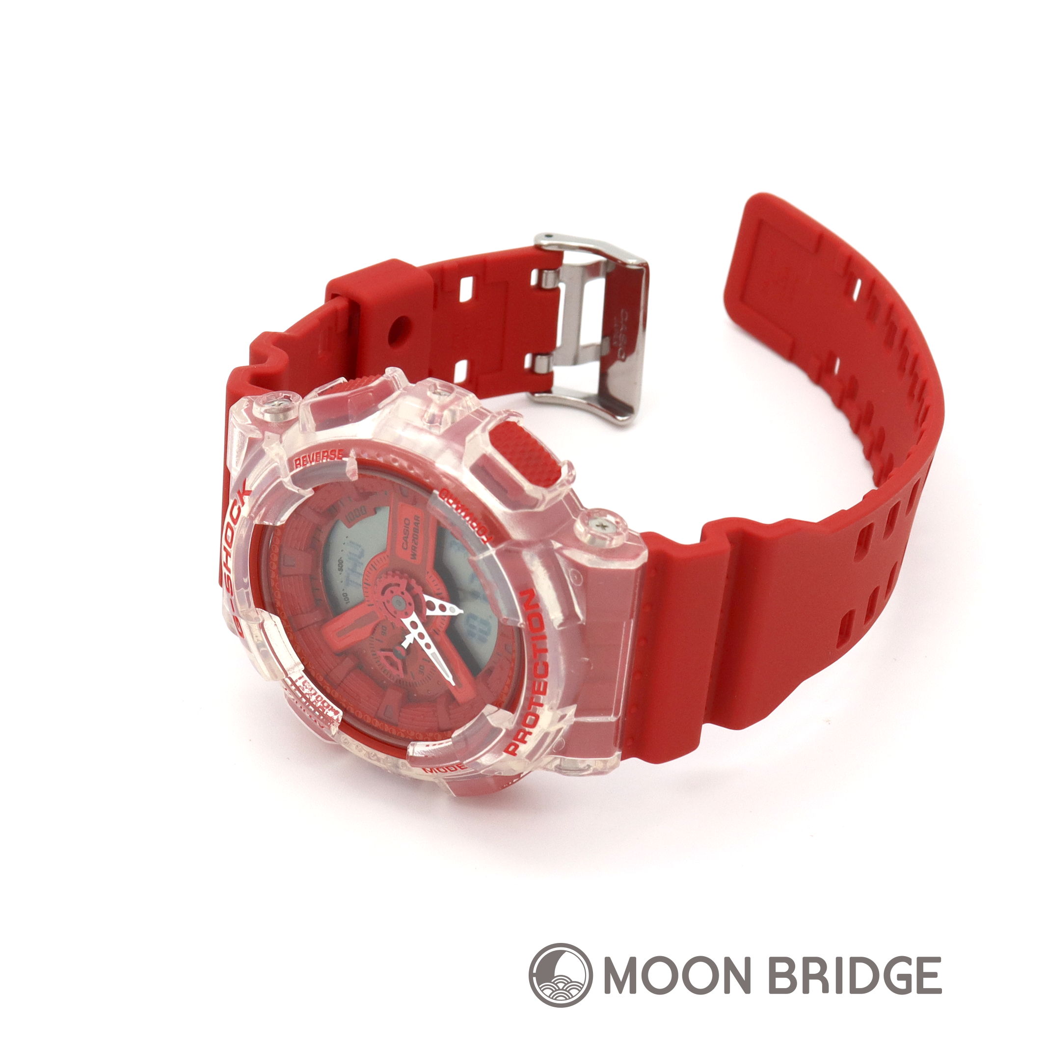 G shock transparent outlet red